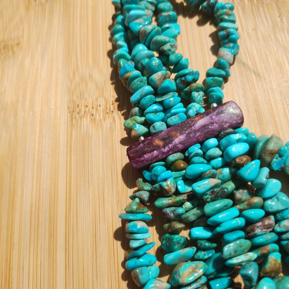 Jay King DTR mine finds Turquoise spiny oyster Statement necklace 925 Sterling S - Picture 9 of 16